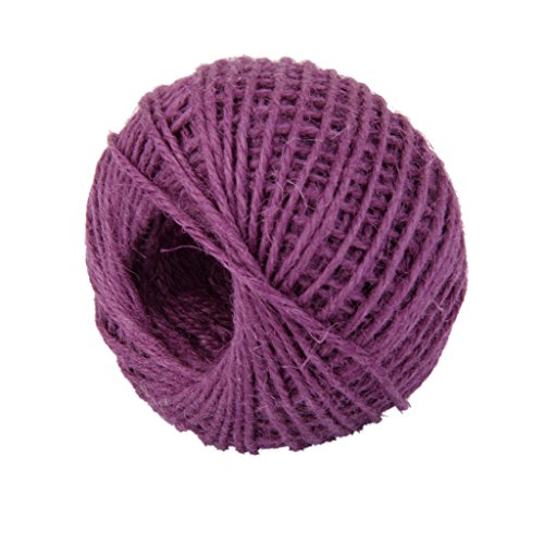 Generic 50m / Rolle Wickel Hanfseil Band Schnur Seil Saiten kugel für Handwerk DIY Basteln Kunsthandwerk Geschenk Dekoration – Lila - 3