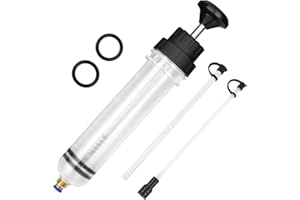 VFANDV 200CC Jeringa Grande, Aceite SuccióN Jeringa con 2 Mangueras y un Par de Anillos de Goma de Repuesto Bomba Extractora Aceite Coche Extractor Succión de Aceite para Líquido de Freno