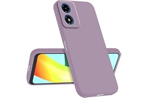 Longstong Funda Compatible con Motorola Moto E14 / G04S / G04 / G24 / G24 Power (6.5"), Delgada Antigolpes Personalizada Diseño Minimalista - Hierba púrpura