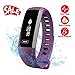 Produktbild Smart Watch, Fitness Tracker, Lesen R5. Pro Herzfrequenz Monitor Blut Druck Armband Schrittzähler Activity Tracker Schlaf Monitoring Call SMS SNS erinnern Armbanduhr für Android iOS, Violett