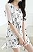 ANNO Maternity Plus Size Short Mesh Splice Sleeve Vintage Prints Pregnant Dress US M(Asian XXXXL) White