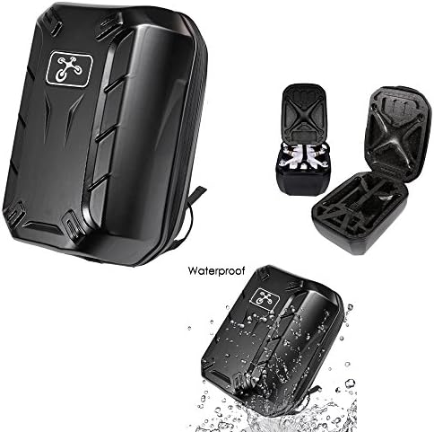 ceanfly Drone Case, Hard Shell Backpack for DJI Phantom 3 Quadcopter, Impact Resistant, Waterproof (Black)
