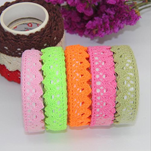 Cosanter 4 Rollos DIY Encaje Cinta Decorativa para Novia Nupcial de Boda para Decoraci  n Manualidades Bricolaje DIY Borde Festoneado Color al Azar