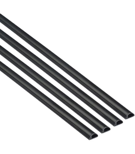 3 meter kabelgoot, zelfklevend, pvc-kabelgoot, wit, flexibele