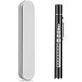 KEWAYO Mini Flashlight, USB Rechargeable Dual Light Source Pocket Small Handy LED Torch Pen Flashlight with Stainless Steel Clip, for Home and Outdoor Activities