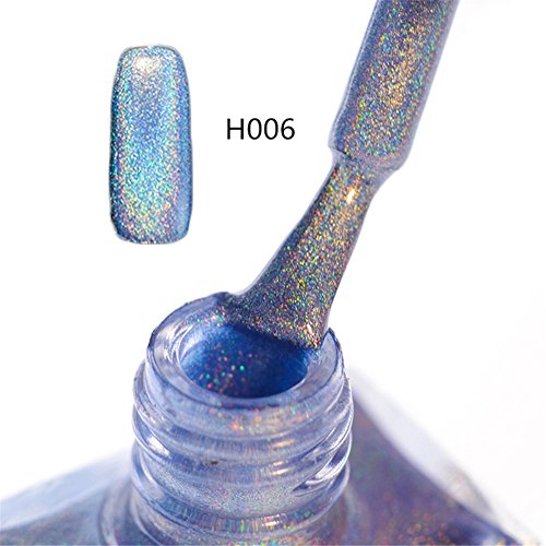Born Pretty 10ml Holographic Nagellack Holo Glitter Superglanz Nagelkunst H006-Fliegen in den Himmel - 3