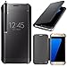 Produktbild VCOMP Silikonhülle gel starr Wallet-etui Buch klappe für Samsung-Galaxy S7 edge G935F/ G935FD/ S7 Edge (CDMA) G935 - SCHWARZ + Eingabestift