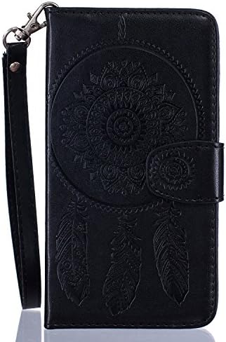 BONROY® Magnetic Flip Cover for Samsung Galaxy Grand Prime G5308 G530,Wind chimes embossed Wallet Case with Hand Strap for Samsung Galaxy Grand Prime G5308 G530, Premium PU Leather Folio Style Retro PU Leather Wallet Flip with Card Slots and and Stand Function Case Cover for Samsung Galaxy Grand Prime G5308 G530