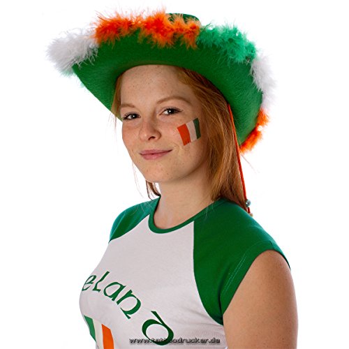 10 x Irland Tattoo Fahne Fan Set – EM Fanartikel 2016 – Ireland Flag (10)