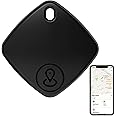 Zecamin Key Finder, Bluetooth Luggage Tracker tag Locator Works with Apple Find My,Smart Tracker for Suitcase, Replaceable Battery Smart tag Item Finder. Black1