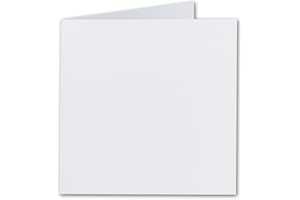 FARBENFROH BY GUSTAV NEUSER Plegable Tarjetas cuadrado – Alto Color Blanco/cristal blanco – PREMIUM CALIDAD – 15 x 15 cm – Muy Estable – para Impresora Adecuado. Marca de calidad – : neuser Color froh, color Kristallweiß 25 Doppelkarten