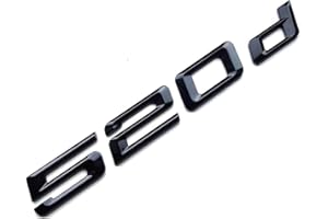 MCK Auto - 520d Black Glossy Rear Boot Logo Back Badge Emblem Tuning Modification for E39 E60 E61 F10 F11 F07 F18 G30 G31 G38 HB2R2