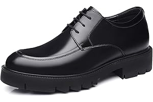 OBiQuzz Chaussures rehaussantes pour homme - 10 cm/8 cm/5 cm - Semelle épaisse - Chaussures d'affaires - Formelles - Non fatiguantes - Chaussures élégantes