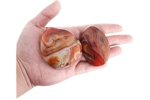 ORIENTREA 2 pezzi di pietra di Amazzonite, Amazzonite pietra di palma, pietra chakra e guarigione, pietra lucidata, 100% naturale e artigianale