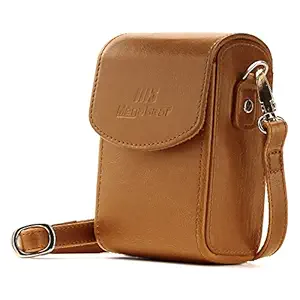 MegaGear MG1504 Canon PowerShot SX740 HS, SX730 HS Leather Camera Case with Strap - Light Brown