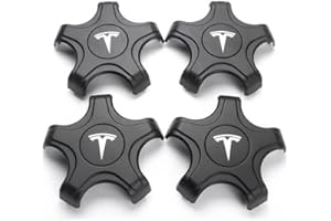 JLVVW Tapas Centrales Cubos de Automóviles, Cubierta Decorativa Impermeable A Prueba Polvo Ruedas, para Tesla Model 3 2021-2023, 18 Inch, Centro Rueda Adhesivo con Emblema Logotipo,B