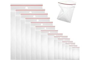 DIY-24H Wiederverschließbare Durchsichtige Druckverschlussbeutel mit Lochung | Kunststoffbeutel | Verschlussbeutel | Lebensmittelbeutel | 27 Größen zur Auswahl (100 Stück, 40x60mm)