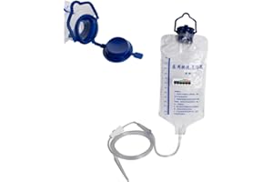 FUNCHIC 1200ml Reusable Colon Enema Bag Kit for Colon Cleansing, Large Capacity with Silicone Hose and 10 Replacement Insertion Tips