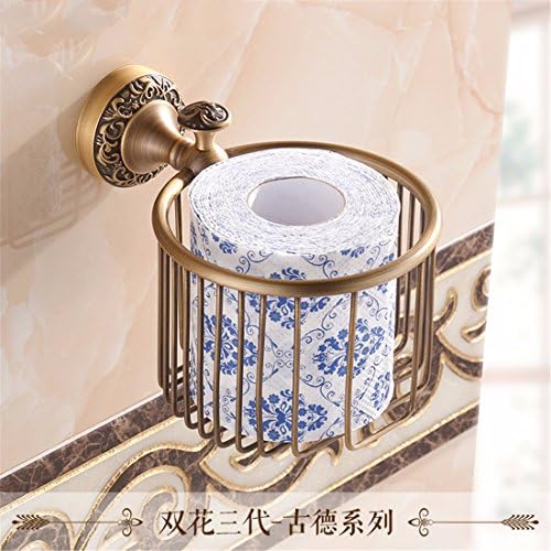 STAZSX Antique toilet paper towel rack toilet paper rack European style basket bathroom rack, paper towel rack A3