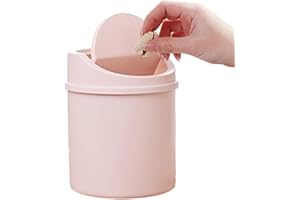 CAMPSIE Cestino da Scrivania - Pattumiera Piccola | Pattumiera Piccola da Tavolo per Ufficio | Bidone Spazzatura | Pattumiera con Coperchio | Cestini per La Carta | Cestini Spazzatura per Ufficio