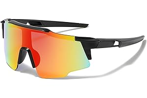 LOJUDI Polarisiert Sonnenbrille Kinder Fahrradbrille - Sportbrille UV400 Schutz Jugendliche Verspiegelt Sonnenbrillen für Jungen Mädchen