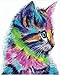 Price comparison product image OBELLA Painting by Numbers Kits || Colorful Cute Cat 50 x 40 cm || Paint by Numbers, Digital Oil Painting, Frameless