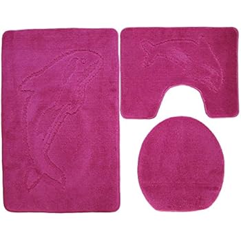 Demarkt Badgarnitur 3 tlg Set WC Vorleger Badematten Set für Toilet für