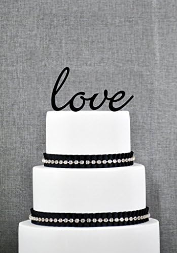Script LOVE Wedding Cake Topper Romantic Wedding Cake Decoration in your Choice of Color Modern and Elegant Wedding Cake Toppers