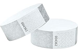 J&R WRISTBANDS Tyvek Wristbands 3/4 inch 100 Pack, Paper Like Bracelets Used for Events, Nightclubs, waterparks etc. Silver