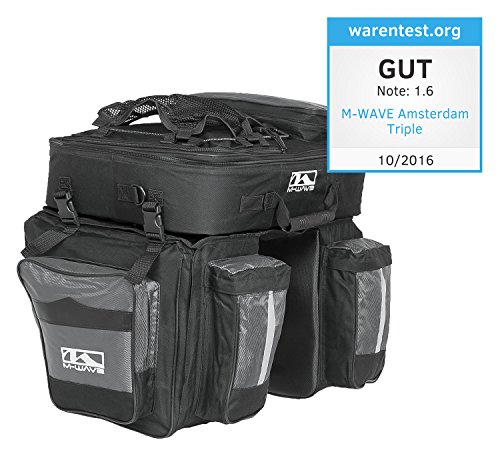 M-Wave Gepäcktasche 3-fach Traveller, schwarz/ grau, 62 l - 7