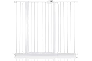 Bettacare Child and Pet Gate, 120.3cm - 127.9cm, White, Extra Tall Gate 104cm in Height, Pressure Fit Stair Gate, Baby Gate and suitable for Dog Gate or Pet Barrier, Easy Installation