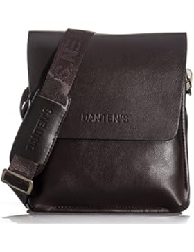 OFTEN® Männer Echtes Leder Handtasche Schultertasche Messenger Bag Aktentasche iPad Mini Vertical