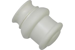 Gardinia Träger für Vitragestange Nevada mit Ø 12 mm, Mit Distanzstück, Zum Schrauben oder Kleben, Für Scheibenstangen, Länge: 3 cm, Kunststoff, Weiß