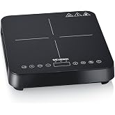 Severin Induction hob, 1 burner, 10 power settings, temperature 60 to 240 &deg;C, touch screen, &Oslash; 22 cm, ceramic matte plate, pot