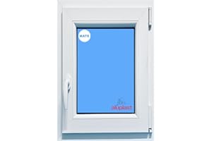 ECO-BLU VENTANA PVC BLANCA 800x1000 OSCILOBATIENTE DERECHA VIDRIO MATE CLIMALIT