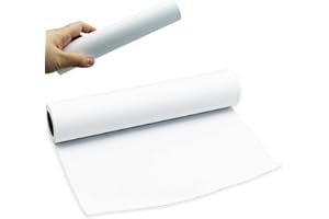 SZXMDKH Biała rolka papieru do rysowania, rolka papieru artystycznego, 10 m, papier do szkicowania - rolka papieru sztalugowego dla dzieci - nieblaknąca tablica ogłoszeń dla dzieci, sztuka, szkic, tablica do