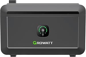 Growatt NOAH 2000 Balkon PV Speicher 2048W Akkukapazität, Kompatibel mit Balkonkraftwerke, IP66, 6.000+ Ladezyklen, 10-jährige Garantie, Plug&Play Installation in 5 Min