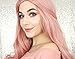 Arimika Wig 26inch Long Wavy Layered Pink Heat Safe Synthetic Hair Lace Front Wigs Decent Parting Space Transparent Lace For White Or Pale Scalp