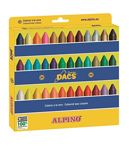 ESTUCHE 36 CERAS BLANDAS DACS COLORES SURTIDOS