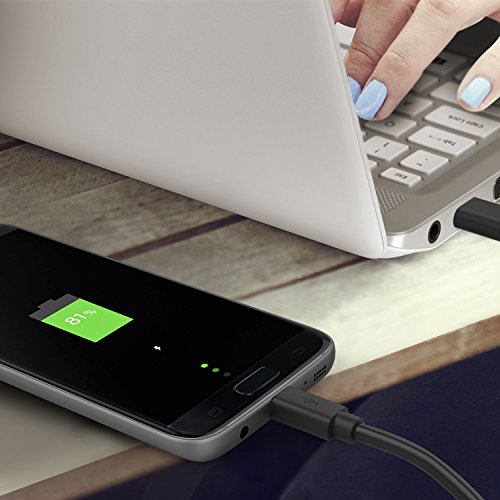 MoKo Reversible USB 2.0 / Micro USB Kabel, (10ft / 3M) USB 2.0 A Stecker auf Micro B Stecker Charge und Sync-Kabel für Android, Samsung, HTC, Nokia, Nexus, Sony, Schwarz - 7