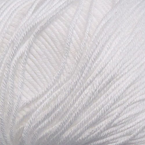 Rico Essentials Cotton DK Farbe 80 – Weiß Baumwollgarn zum Stricken Und Häkeln - 2