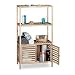 Produktbild Relaxdays Badschrank Holz mit 4 Ablagen, breites Badregal, Walnuss Regal Bad u. Küche, HxBxT: 123 x 68 x 36 cm, natur