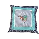 Kissen mit Stickerei Rentier 40 x 40 cm