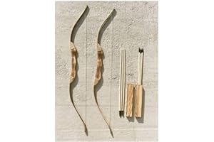 Mayr & Huber Haushaltswaren 2 Stück Kinderbogen Set Holz Bogen Pfeil Spielzeugbogen