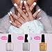 Natural Base Coat Transparent 8ml - 0.27 FL OZ Clear Base Gel for Nail Gel Polish Manicure Treatment-D101