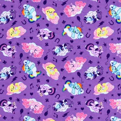 My Little Pony Flanell Stoff – 0,5 m – scflan01 – Lila Flanell Stoff – by Spring 's Creative