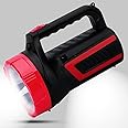 Pick Ur Needs Rechargeable Long Range 75w Search Torch Light with 2 Side Emergency Tube Light (Red)