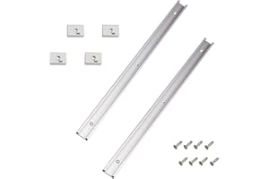 Umelee T-Schiene 400mm 2 Stück, Aluminiumlegierung T Track, T Nut Schiene, Mitra Track Jig Fixture Slot für Holzbearbeitung mit M6 Schiebern 2 Stück, M8 Schieber 2 Stück, Schrauben 8 Stück