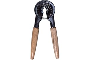 Durandal Nussknacker für Nüsse mit Sektkorkenöffner - Nussknacker Walnusse Mit Nussknacker Holzgriff - Für Walnüsse, Haselnüsse & Mandeln (Schwarz)