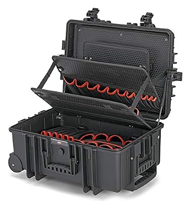 KNIPEX 00 21 37 LE Mallette à outils « Robust45 » avec rouleaux intégrés et poignée télescopique vide